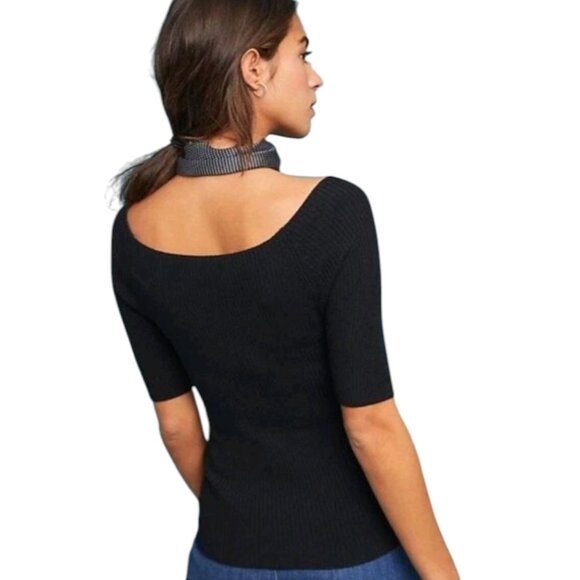 Anthropologie ett:twa L'Opera Boatneck Ribbed Knit Top - Picture 4 of 5